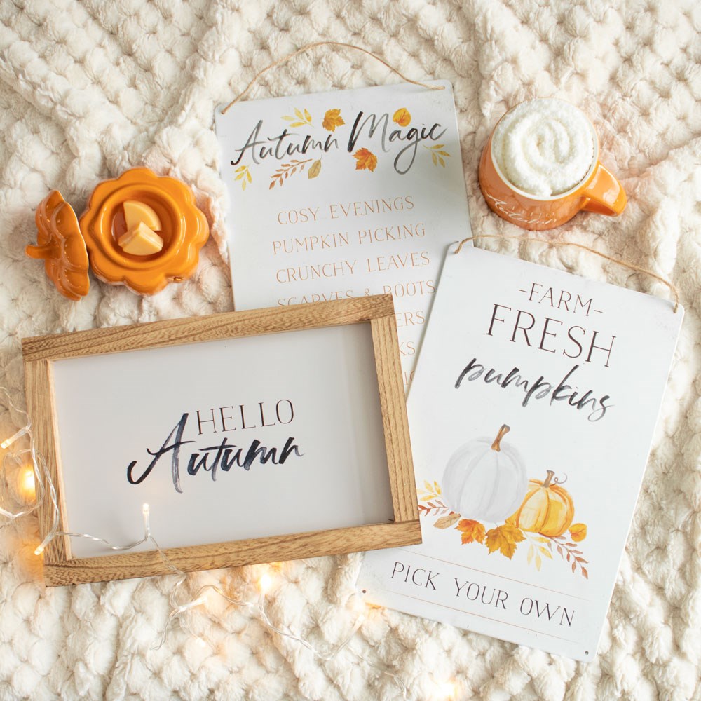 Autumn Magic Metal Hanging Sign