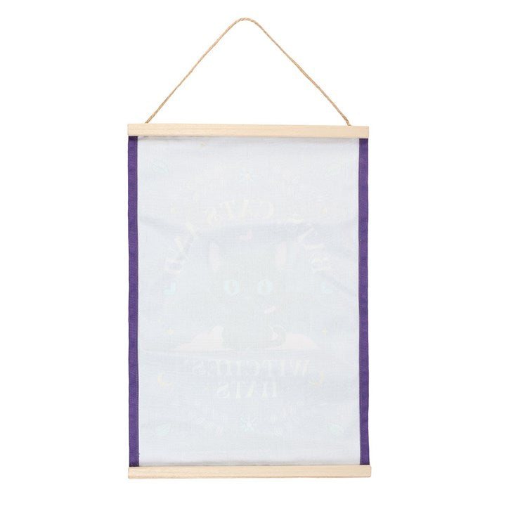 Bats, Cats and Witches Hats Fabric Wall Hanging