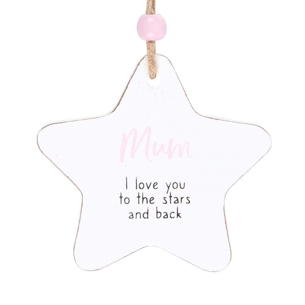 Mum Hanging Star Sentiment Sign