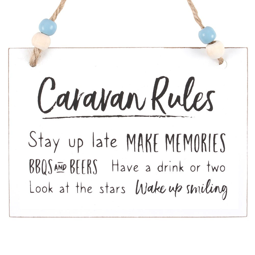 Caravan Rules Hanging Sign