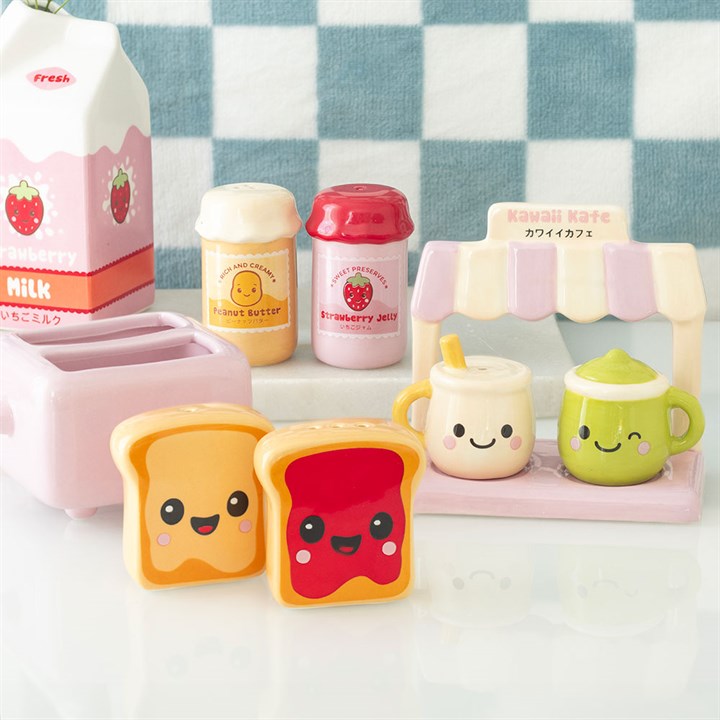 Kawaii Toast Salt and Pepper Shakers