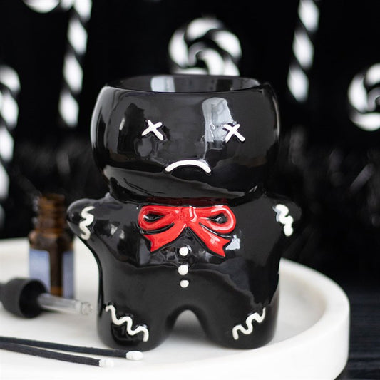 Black Gingerdead Man Oil Burner and Wax Warmer