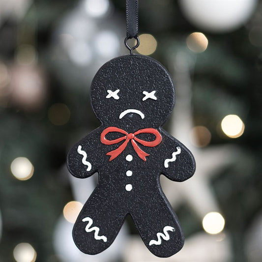 Black Gingerdead Man Hanging Ornament