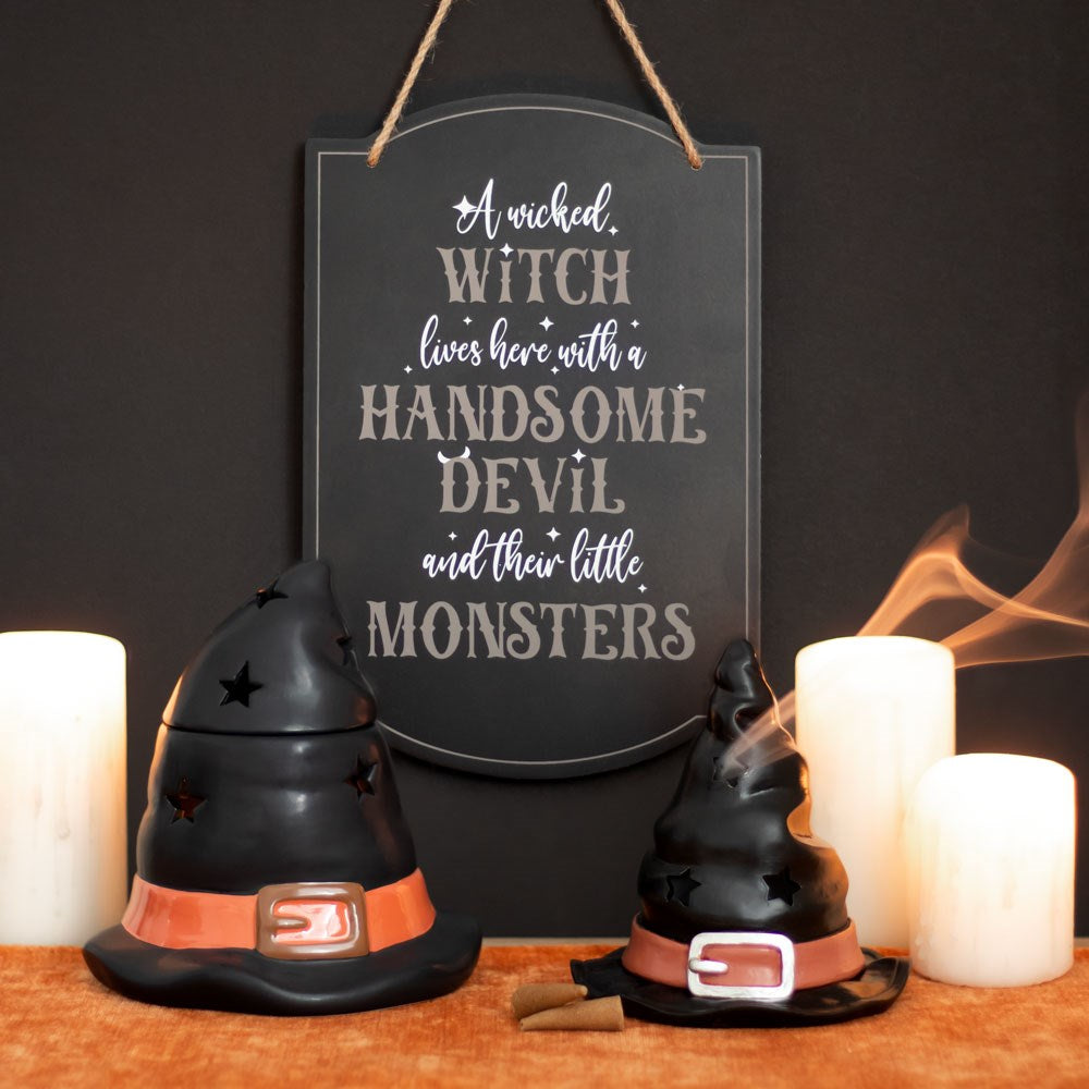 Wicked Witch Family Hanging Sign