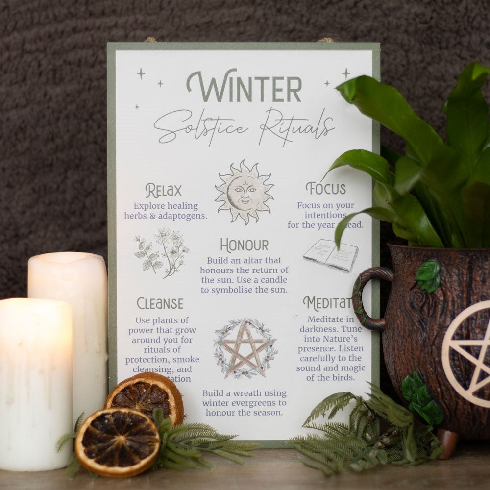 30cm Winter Solstice Rituals MDF Hanging Sign