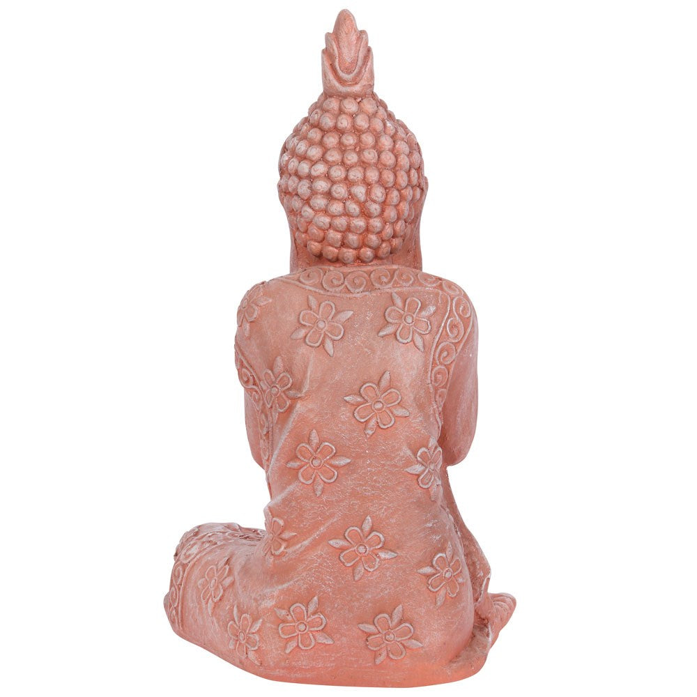 Terracotta Effect 56cm Sitting Garden Buddha