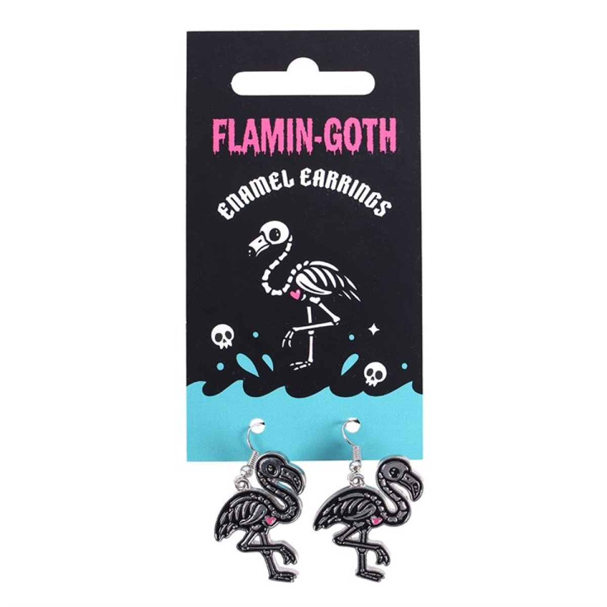 Flamin-goth Enamel Dangle Earrings