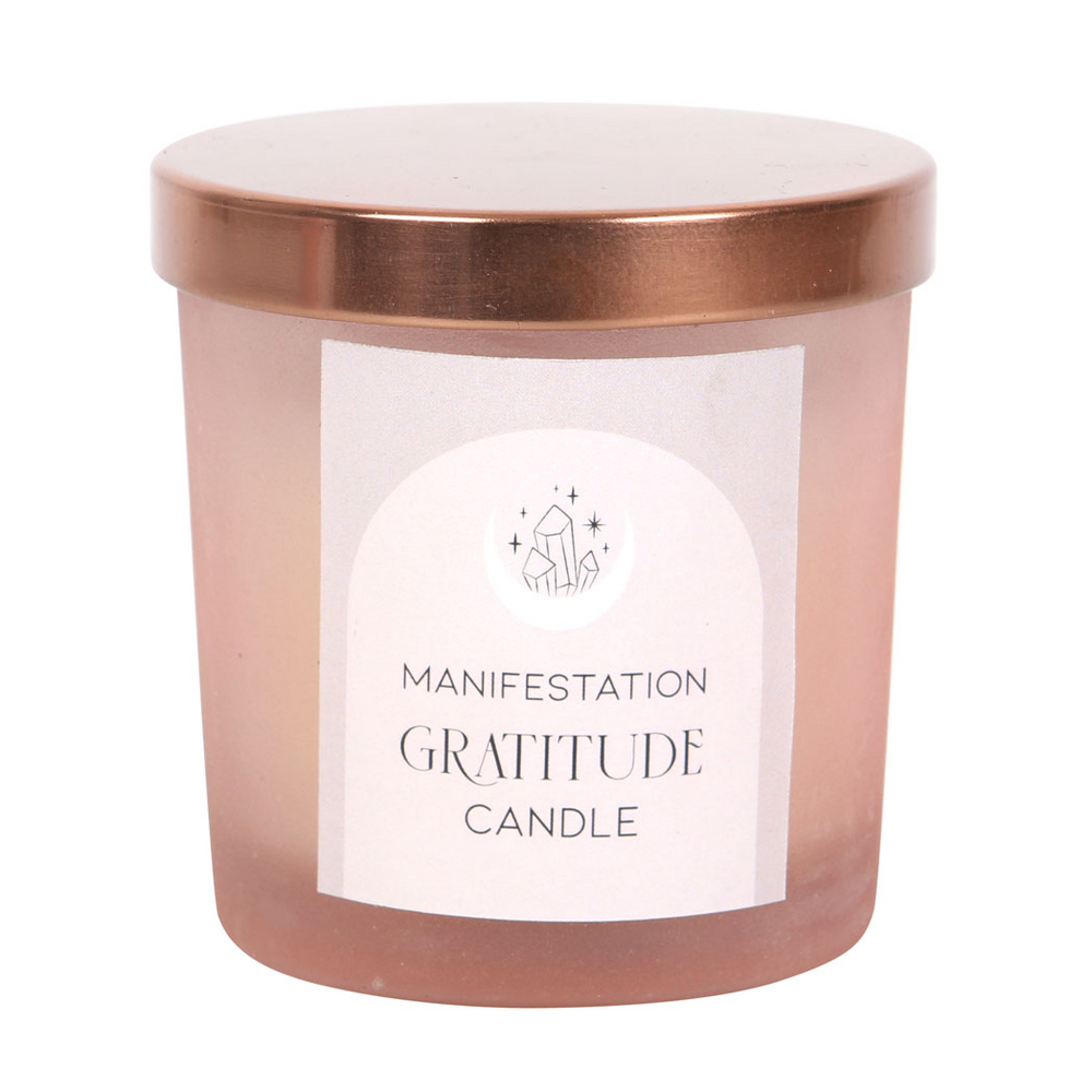 Gratitude Wild Rose Crystal Chip Candle