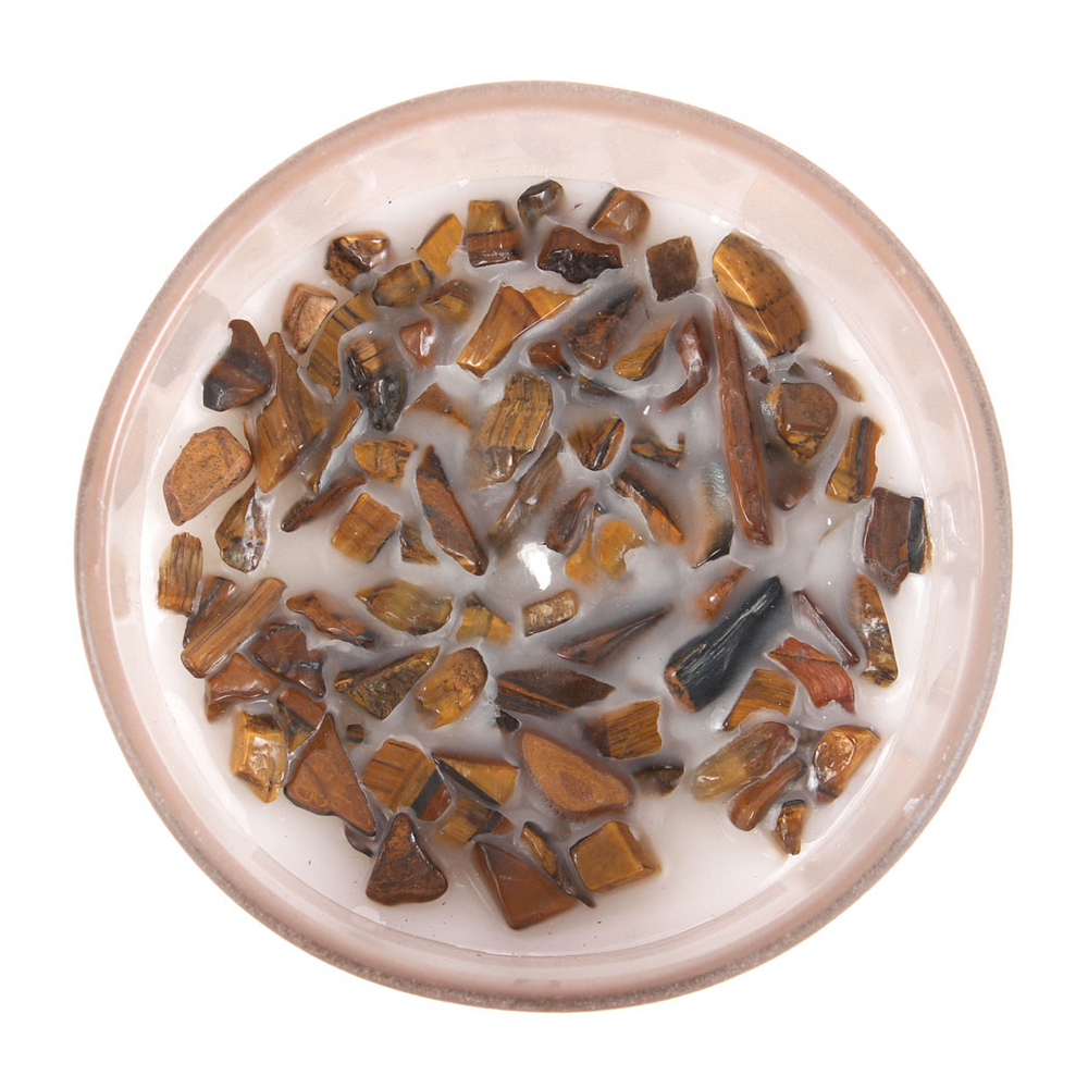 Full Moon Eucalyptus Manifestation Candle with Tiger's Eye