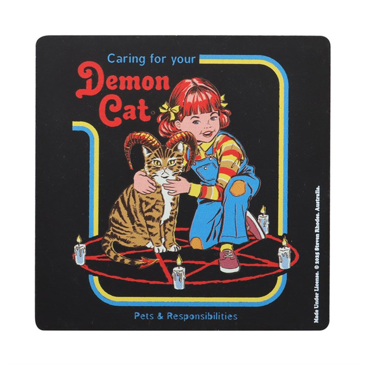 Demon Cat Coaster by Steven Rhodes