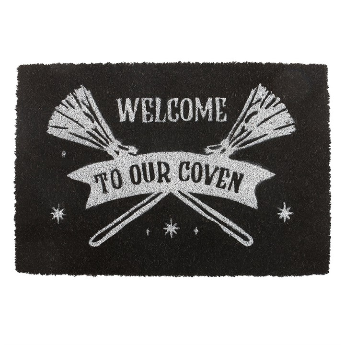 Black Welcome to Our Coven Doormat