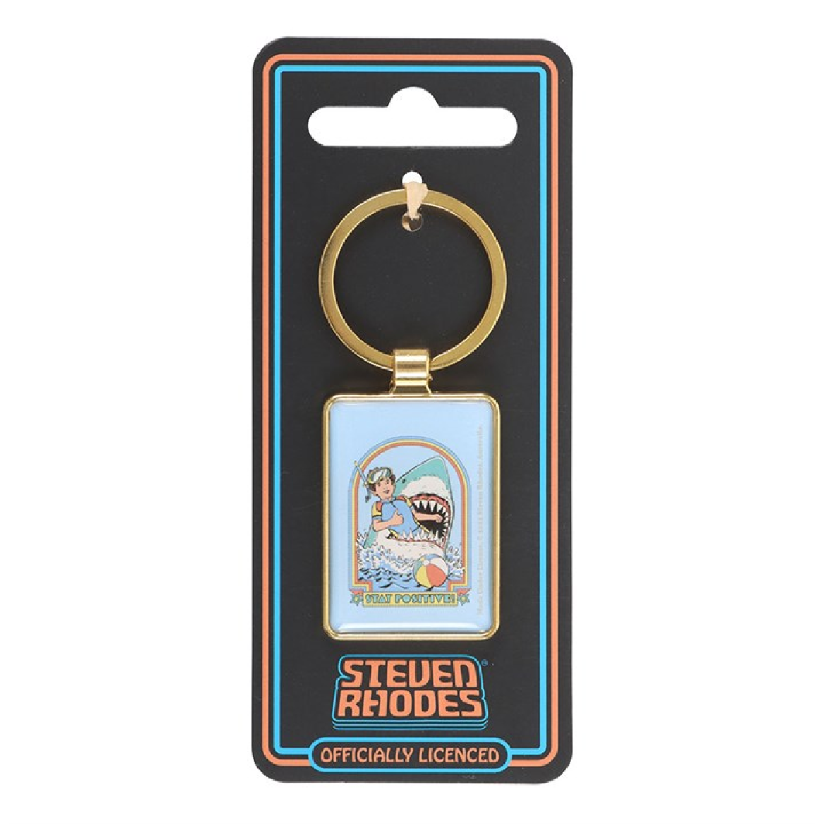 Stay Positive Keyring by Steven Rhodes