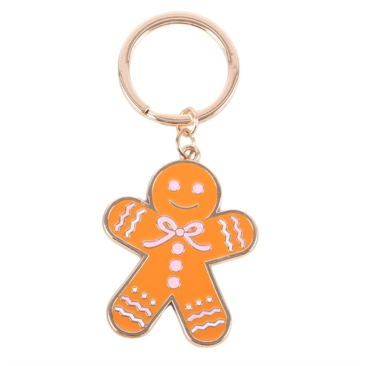 Pink Gingerbread Man Keyring