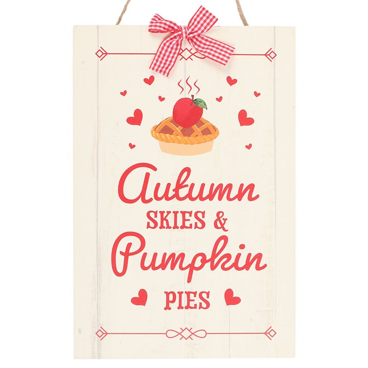 Autumn Skies & Pumpkin Pies Hanging Sign