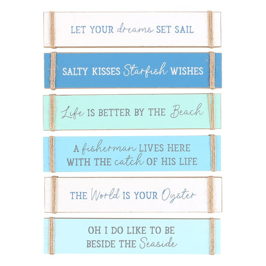 Pack of 6 Nautical Block Signs