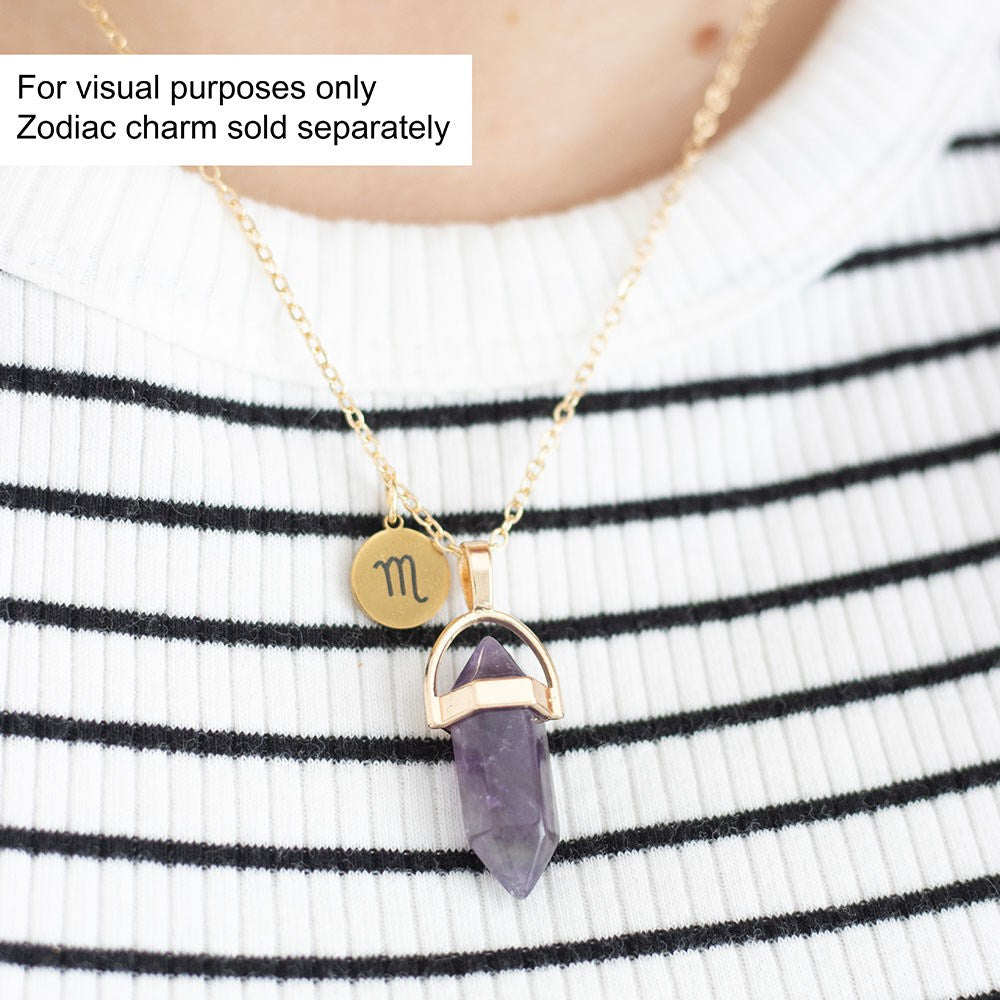 Set of 9 Crystal Pendant Necklaces