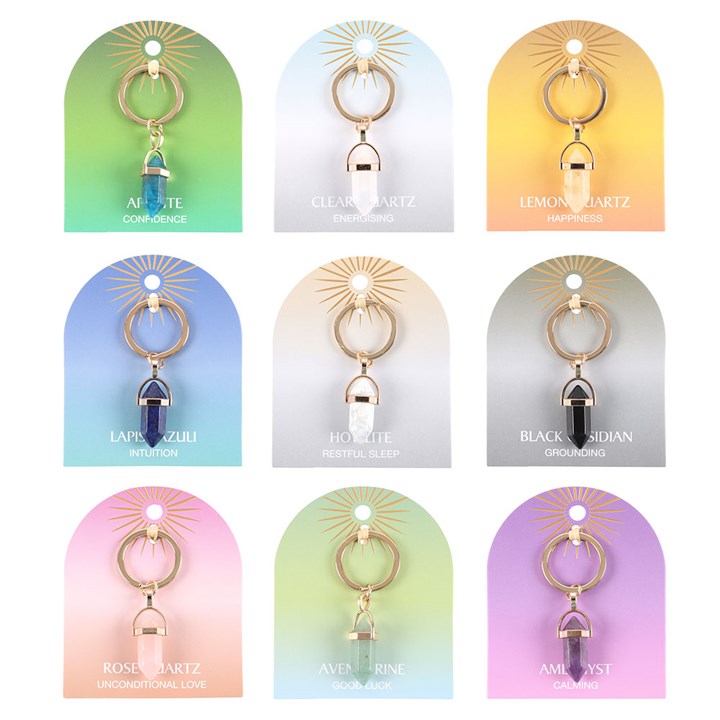 Set of 9 Crystal Keyrings