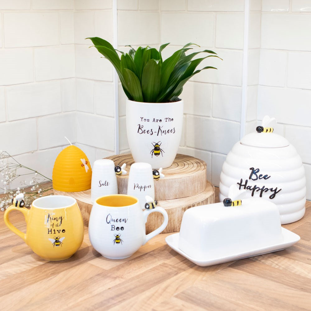 Bee Happy Ceramic Storage Jar