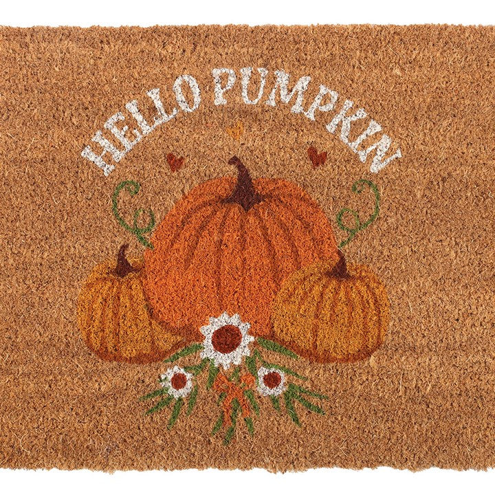 Natural Autumn Days Hello Pumpkin Doormat