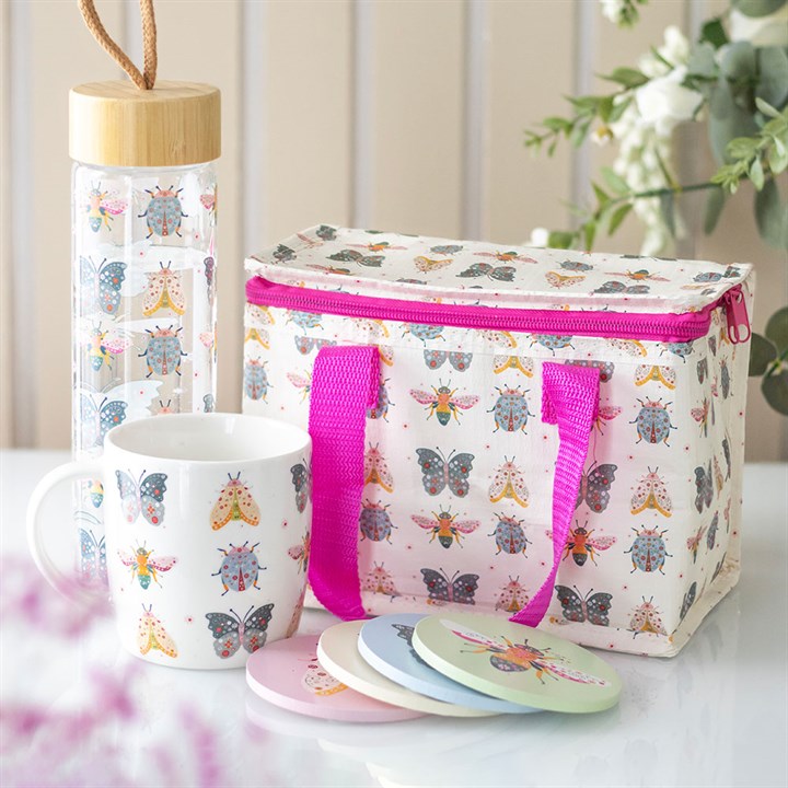 Floral Bug Print Lunch Bag