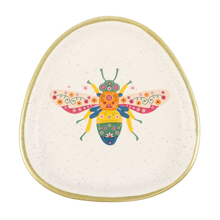 Floral Bee Trinket Dish