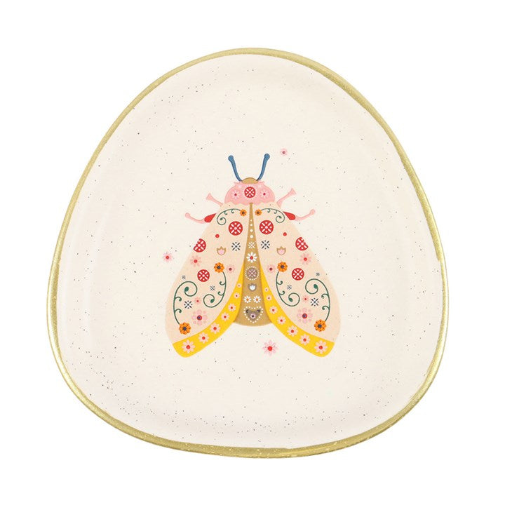 Floral Moth Trinket Dish