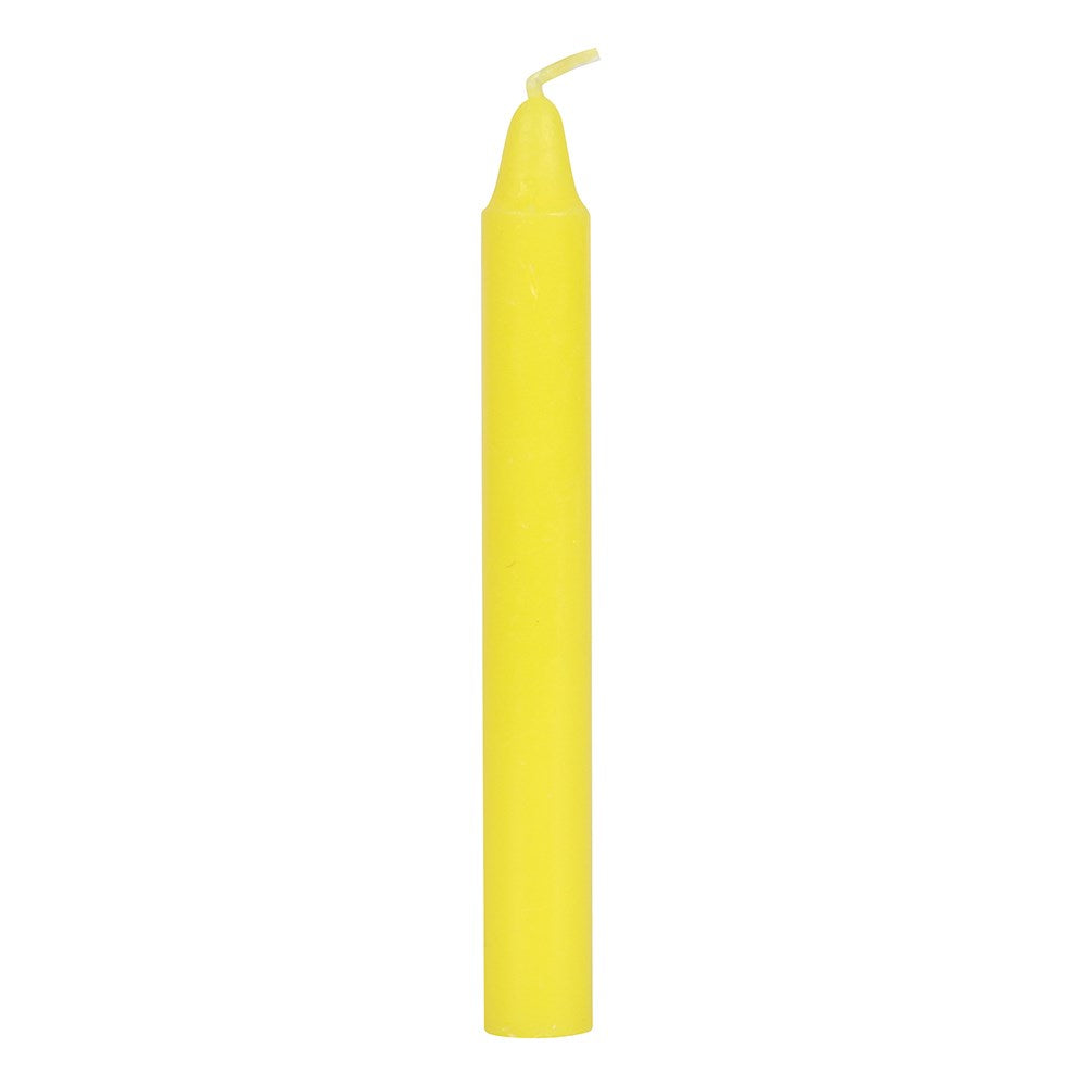 Set of 12 Yellow 'Success' Spell Candles