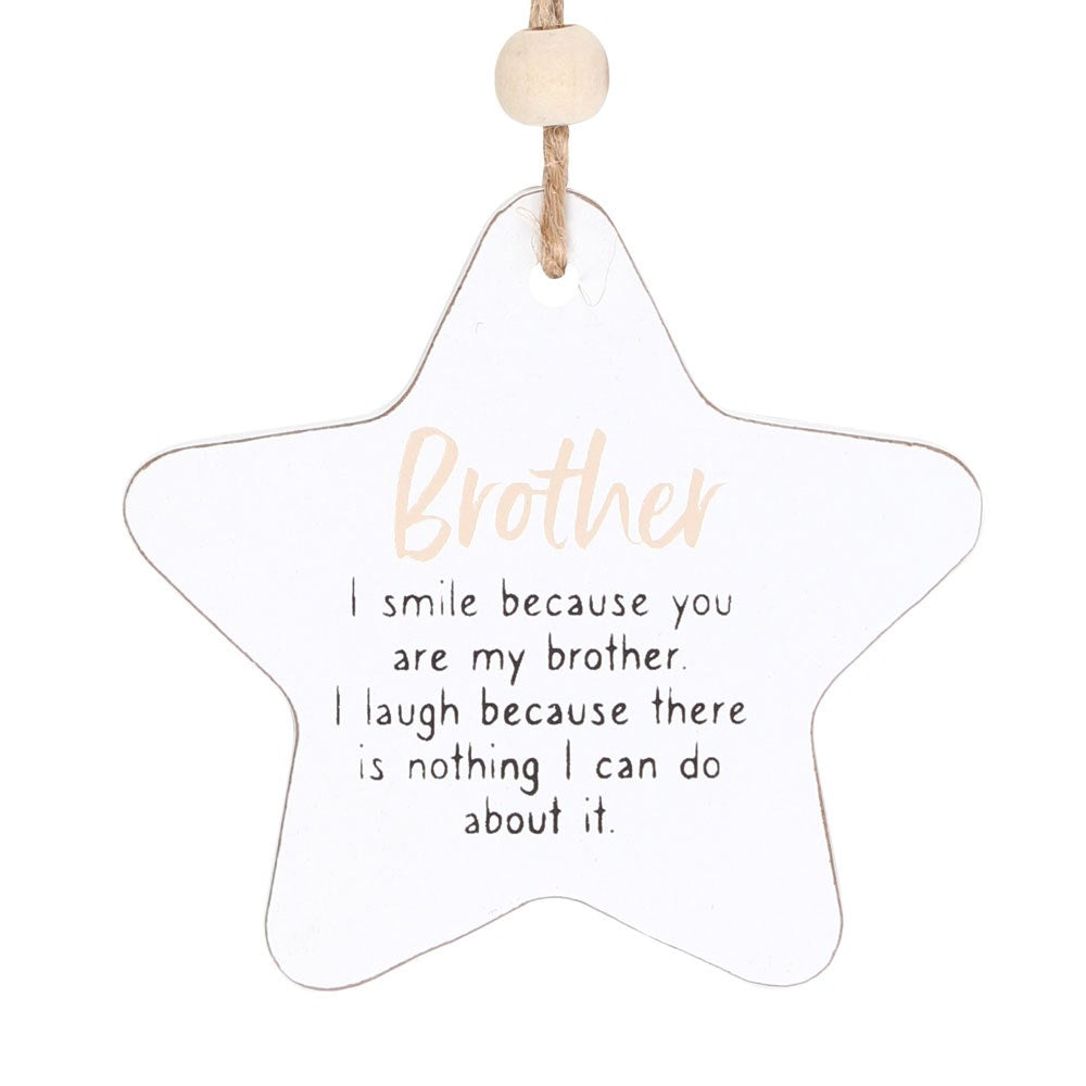 Brother Hanging Star Sentiment Sign