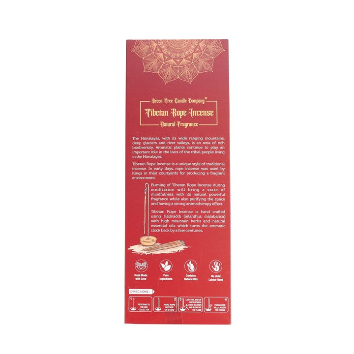 Meditating Herbs Tibetan Rope Incense with Holder