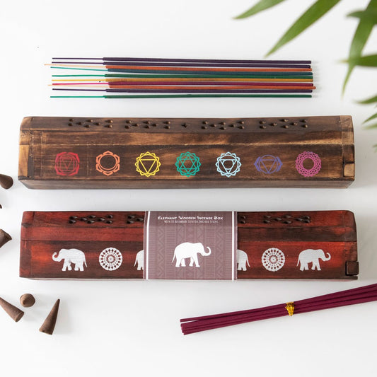 Chakra Wooden Mixed Incense Box Set