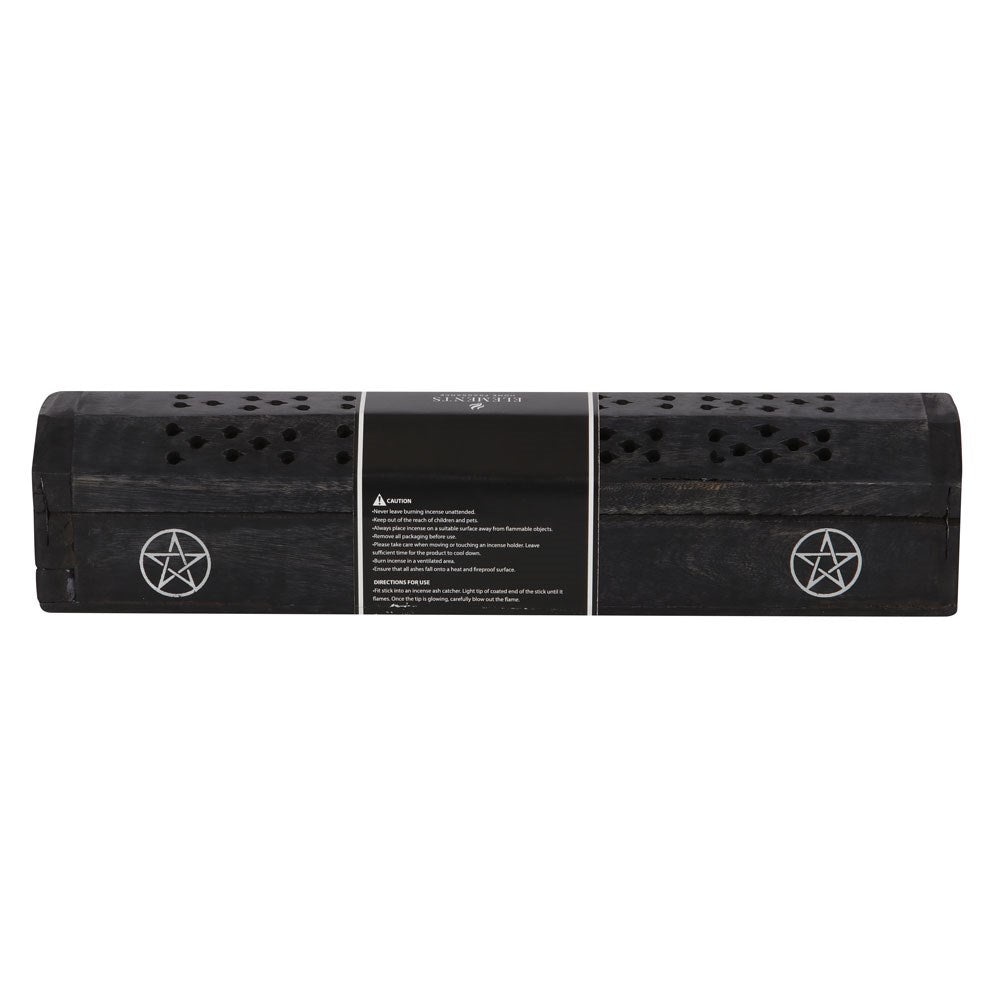 Pentagram Wooden Black Pepper Incense Box Set