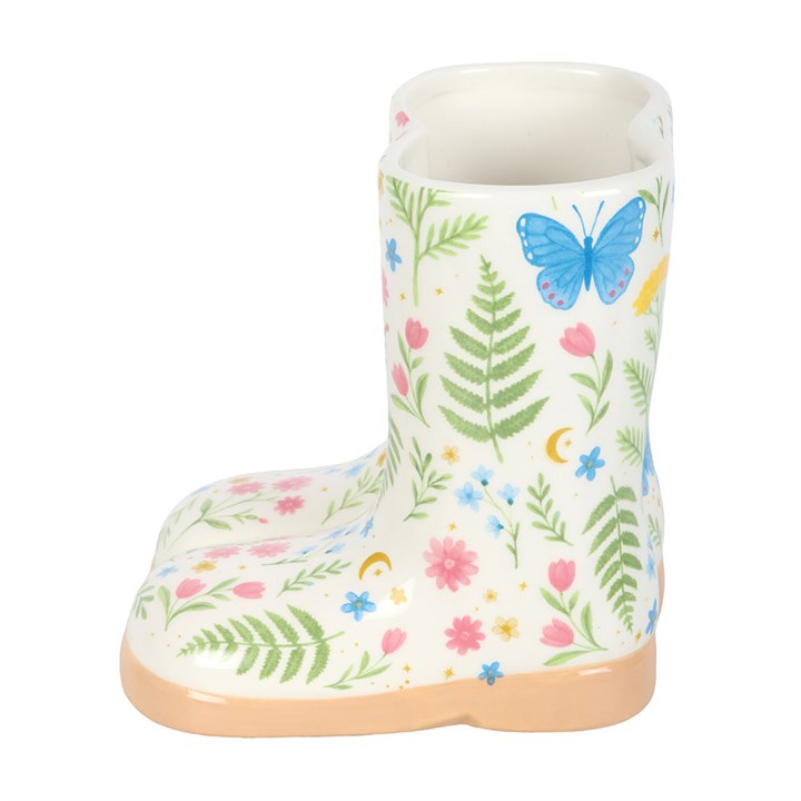 Luna Bloom Floral Print Welly Boot Planter