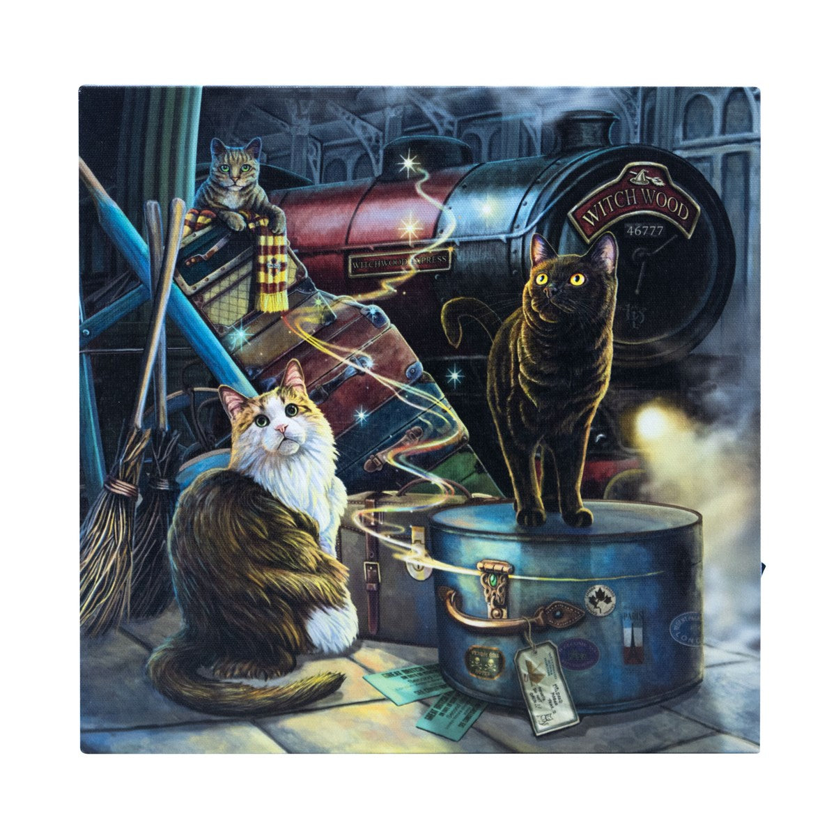 Witchwood Express Light Up Canvas Plaque by Lisa Parker