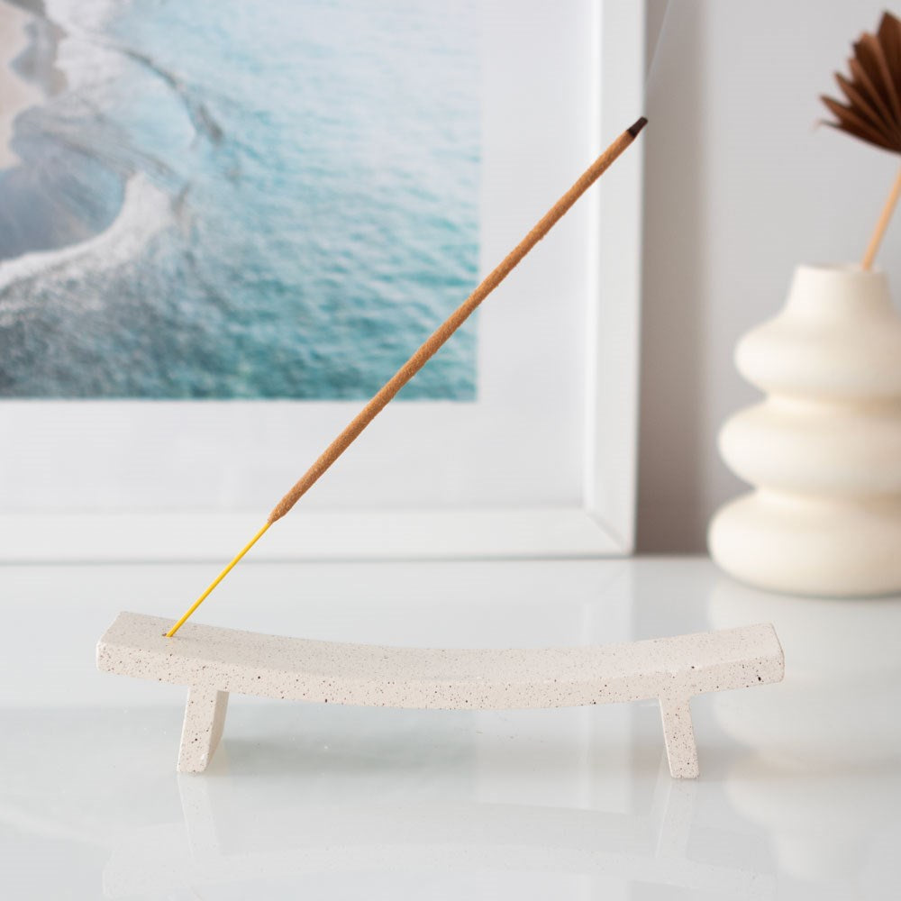 Cream Speckle Incense Ash Catcher