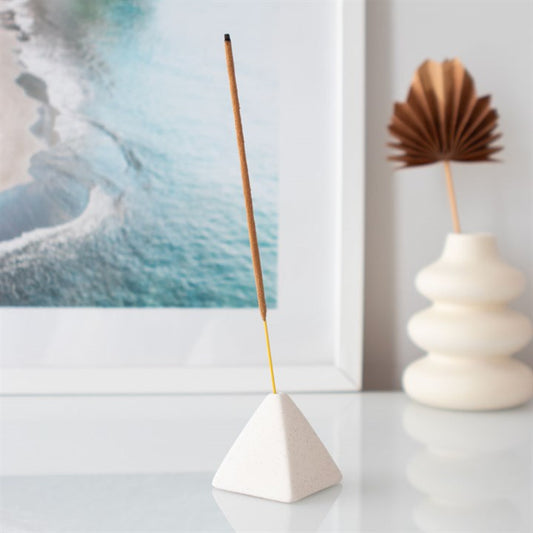 Cream Speckle Pyramid Incense Stick Holder