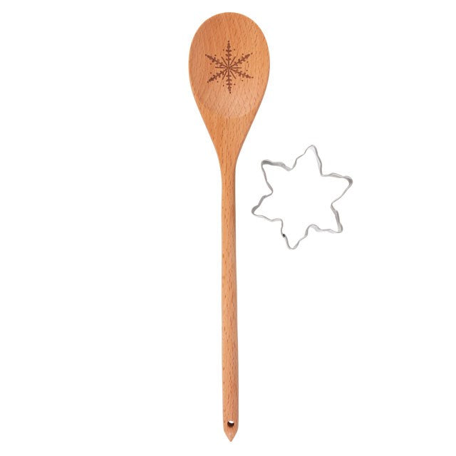 Snowflake Wooden Spoon Baking Set