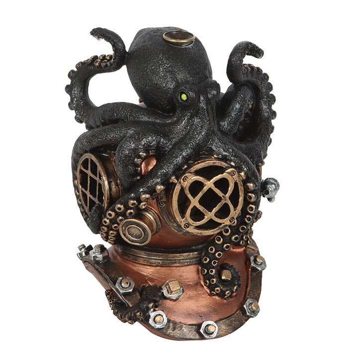 Kraken on Diver's Helmet Backflow Incense Burner