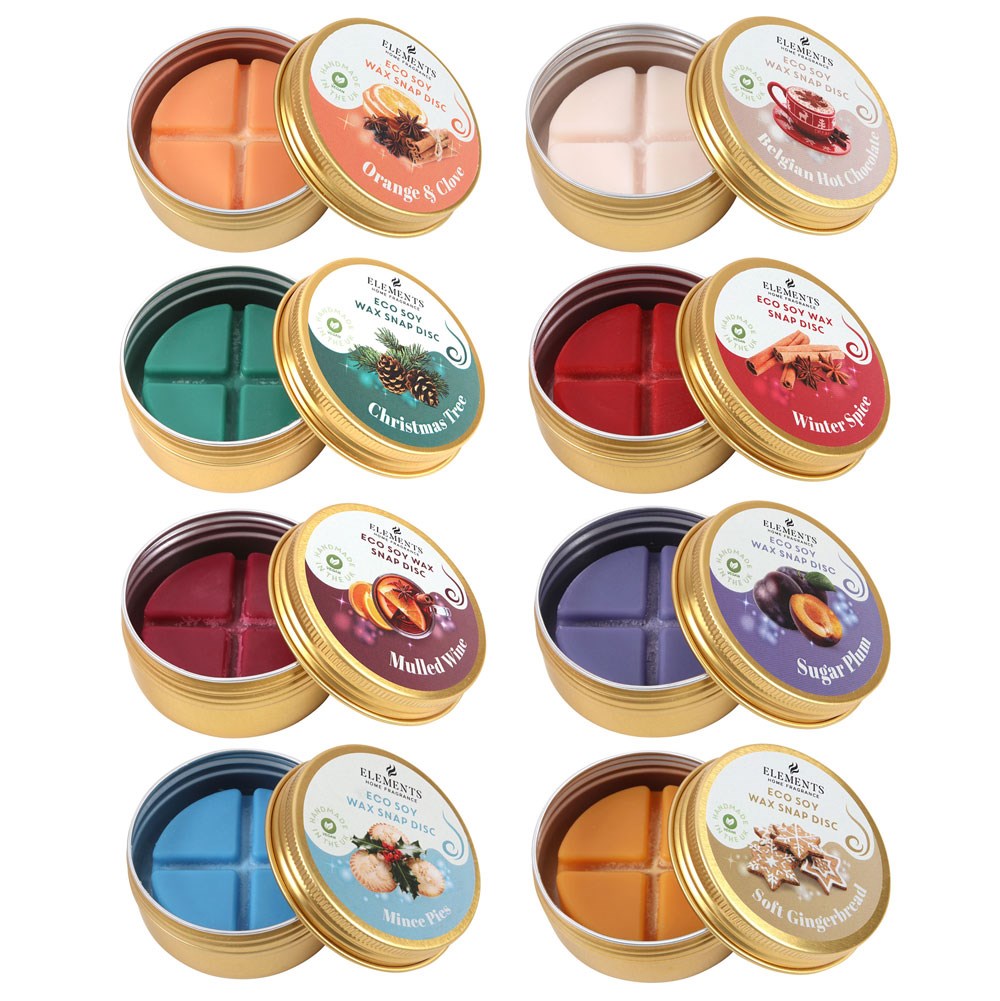 32 Christmas Soy Wax Snap Discs