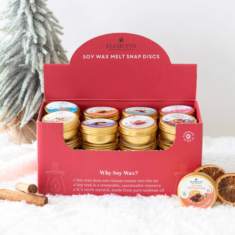 32 Christmas Soy Wax Snap Discs