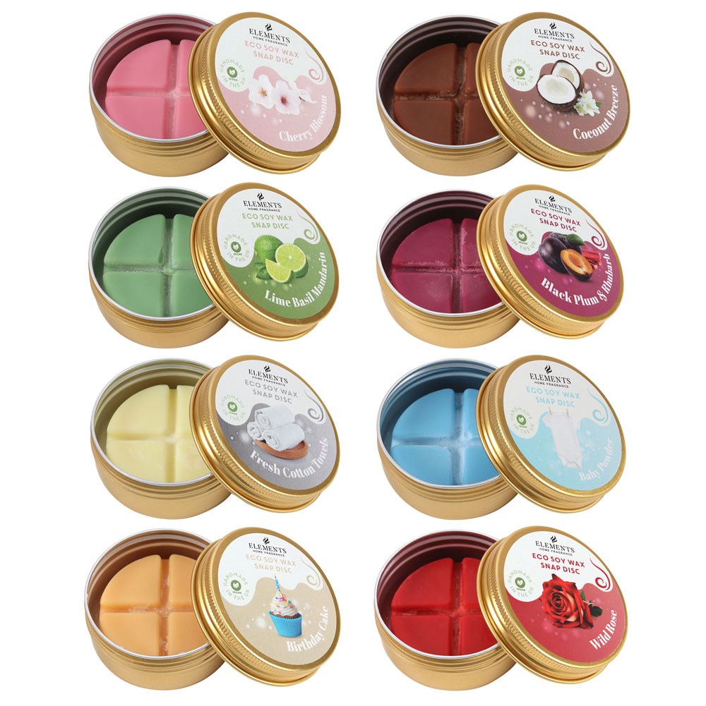 32 Mixed Fragrance Soy Wax Snap Discs