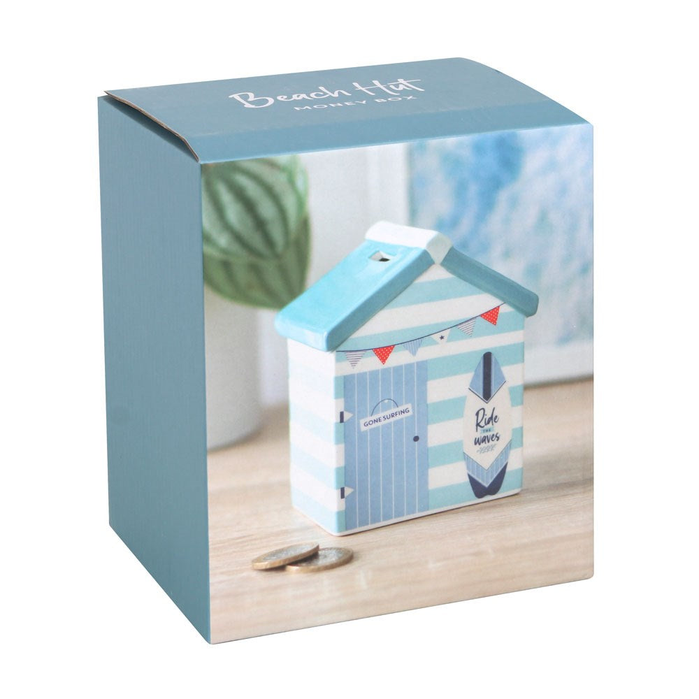 Beach Hut Ceramic Money Box