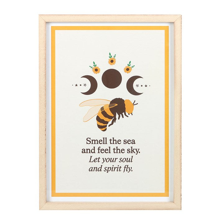 Summer Solstice Bee Framed Wall Art Print