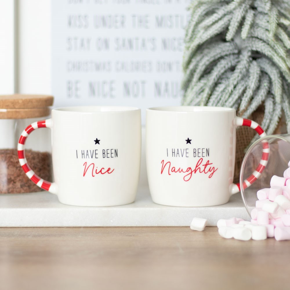 Naughty and Nice Couples Mug Set