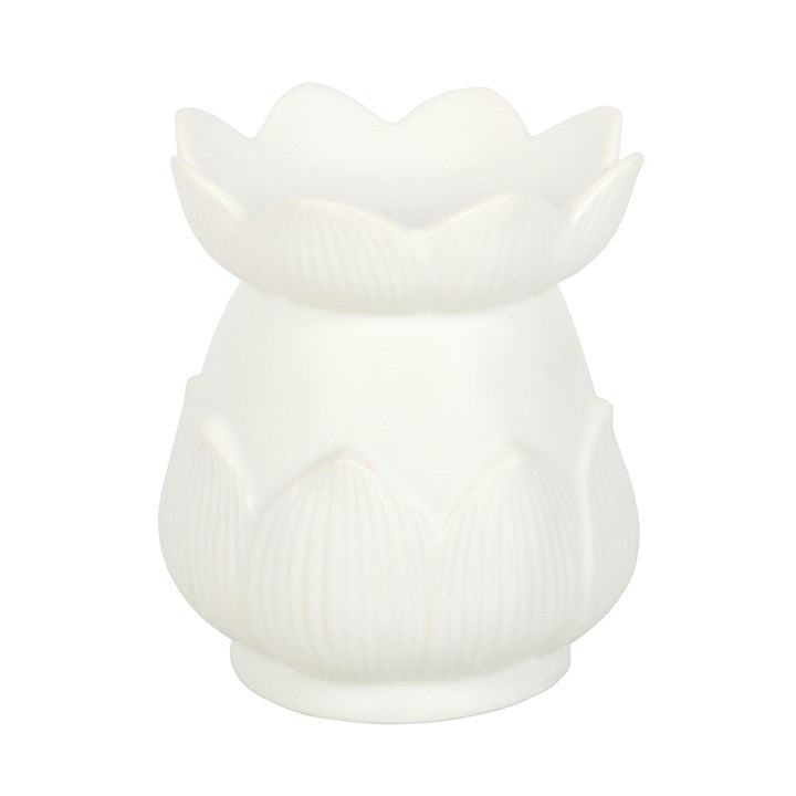 White Lotus Flower Oil Burner