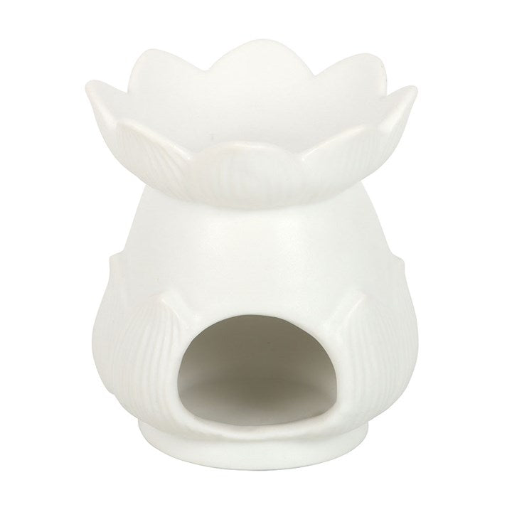 White Lotus Flower Oil Burner