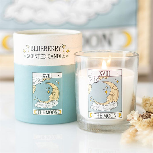 The Moon Vintage Tarot Vanilla Candle | Scented Candle | Witchy Divination Gift | Gift for Her