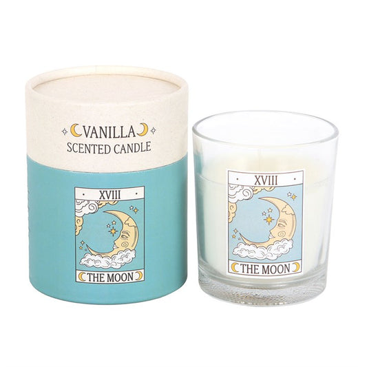 The Moon Vintage Tarot Vanilla Candle | Scented Candle | Witchy Divination Gift | Gift for Her