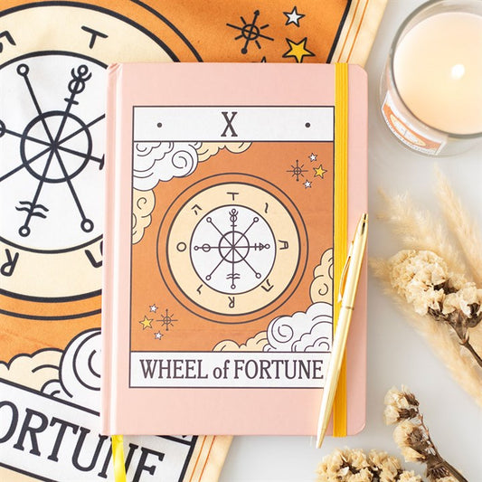 The Wheel of Fortune Vintage Tarot A5 Notebook | A5 Journal & Notebook | Witchy Divination Gift | Gift for Him