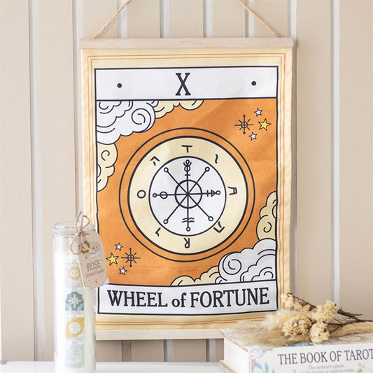 The Wheel of Fortune Vintage Tarot Wall Hanging | Wall Decor | Witchy Divination Gift | Gift for Him