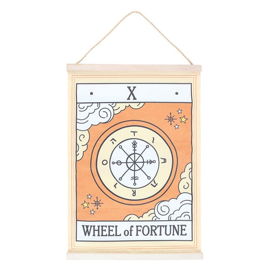 The Wheel of Fortune Vintage Tarot Wall Hanging | Wall Decor | Witchy Divination Gift | Gift for Him